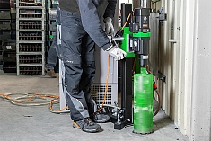 Эксплуатация установки алмазного бурения Eibenstock DBE 250 R Эксплуатация установки алмазного бурения Eibenstock DBE 250 R